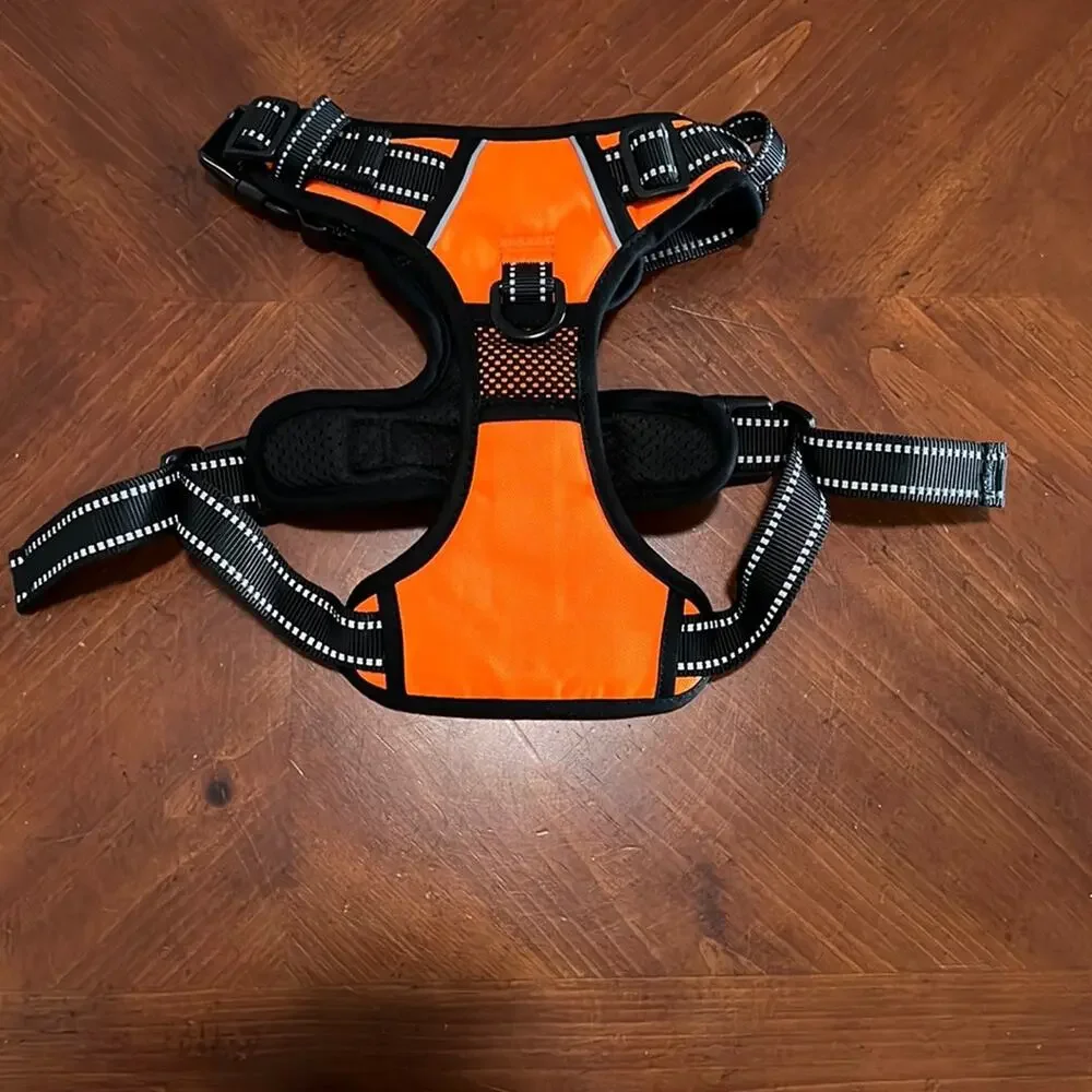 Phoepet Orange No Pull Harness size Medium Easy On and Off